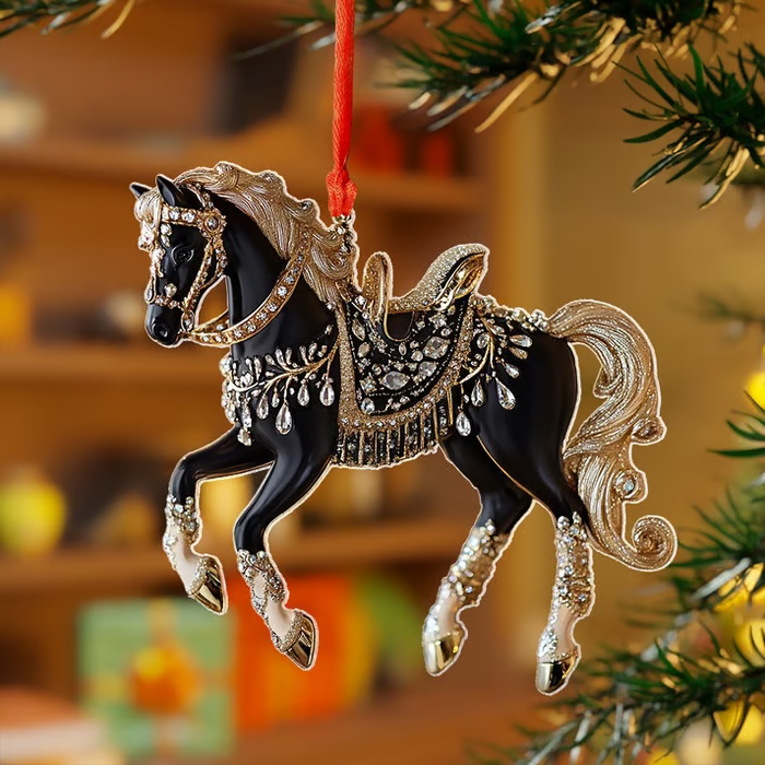 🔥Last 4 Hours 🎁Handmade Horse Christmas Ornament