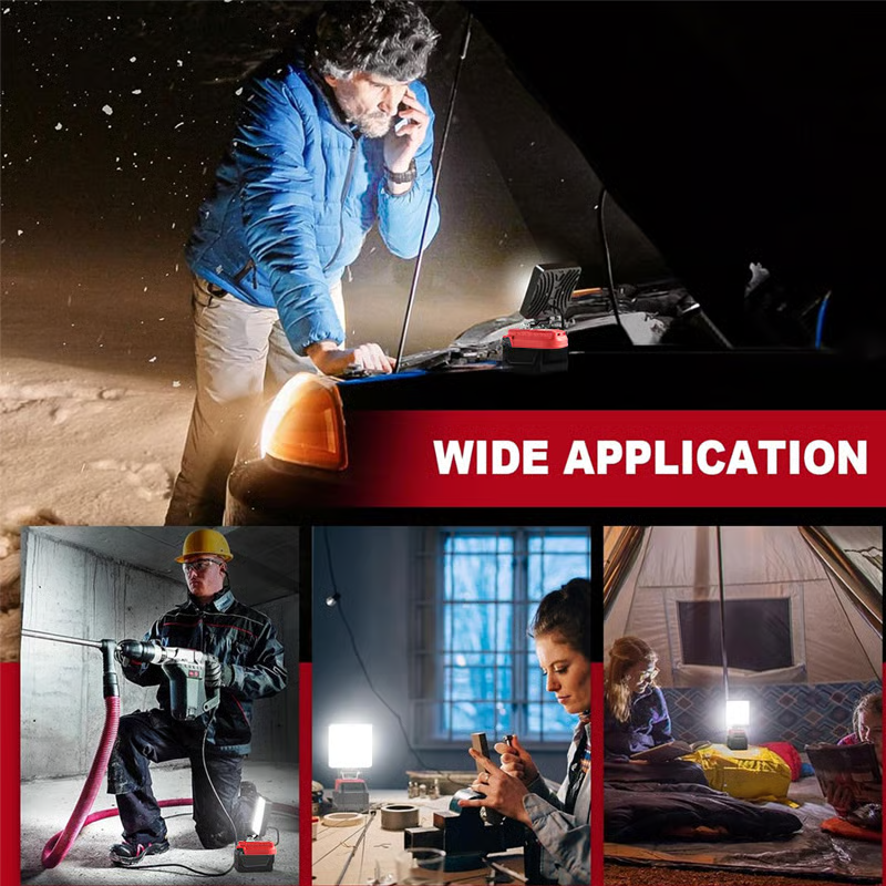 ⚡5400LM Cordless LED Work Light with Charging Ports