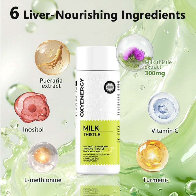 🌿Liver Detox Formula with Milk Thistle & Vitamins – 90 Caps