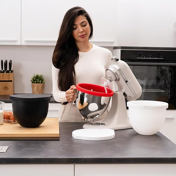 MixAid Silicone Liners for KitchenAid Tilt-Head 5 Qt Mixers – Mixer Attachments & Accessories – Replacement Mixer Bowls No Longer Needed