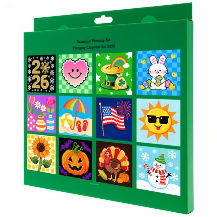 🔥LAST DAY SALE 70% OFF-📅2026 Wall Calendar Diamond Painting Kit (Beginners Friendily)