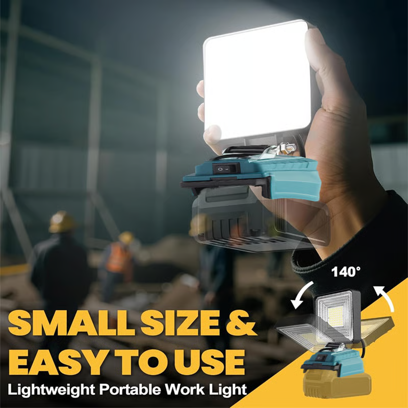 ⚡5400LM Cordless LED Work Light with Charging Ports