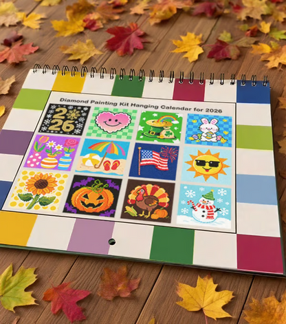 🔥LAST DAY SALE 70% OFF-📅2026 Wall Calendar Diamond Painting Kit (Beginners Friendily)